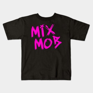 Mix Mob Lettering Logo (Pink) Kids T-Shirt